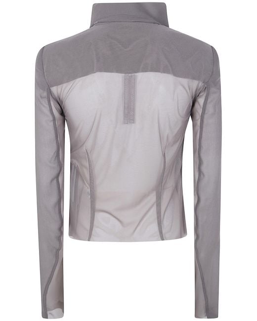 Rick Owens Gray Classic Biker Jacket