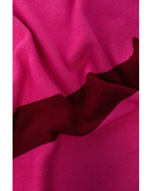 Lanvin Pink Logo Scarf