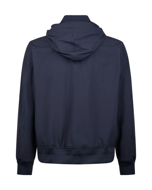 C P Company Black Lens-Detail Hooded Jacket for men