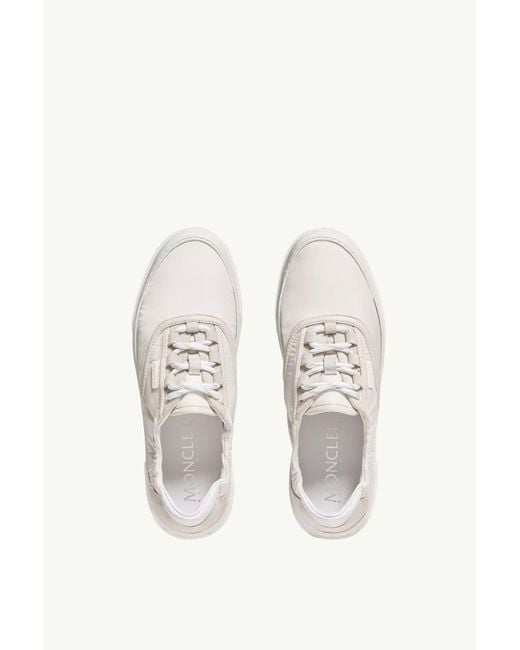 Moncler White Vera Leisure Lace-Up Low-Top Sneakers for men
