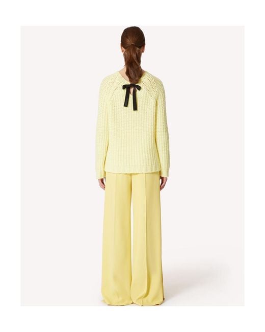 RED Valentino Yellow High Waist Tailored Trousers