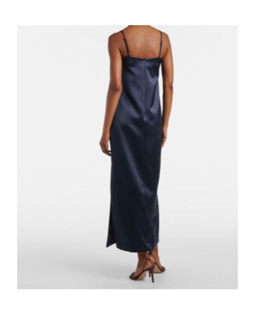 ALÉMAIS Blue Spaghetti Strap Midi Dress