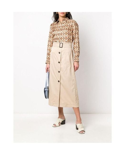 Céline Natural Silk Multi-Color Printed Shirt