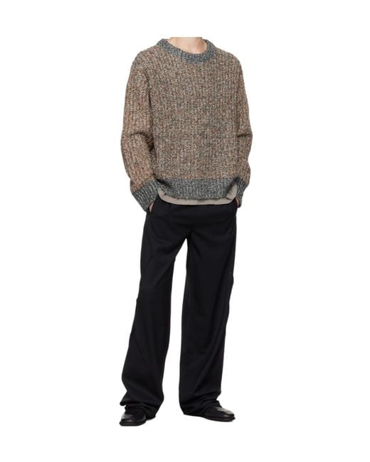 Song For The Mute Gray Crew Neck Sweater for men