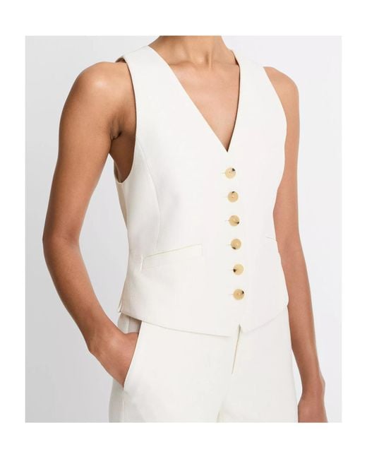 Vince White Buttoned Vest