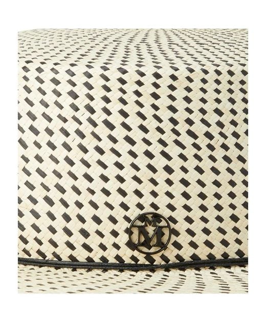 Maison Michel White Kiki Patterned Hat