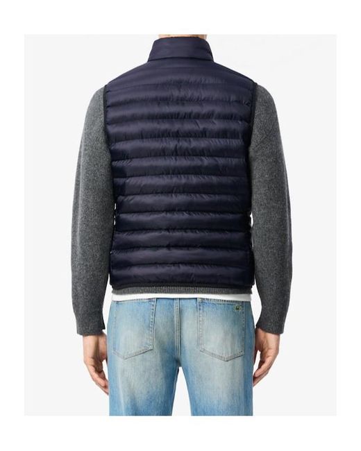 Lacoste Blue Stand-Neck Vest for men