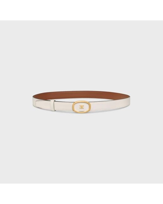 Céline White Medium 25Mm Reversible Alix Belt