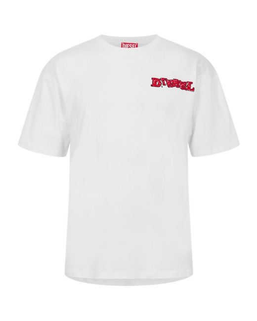 DIESEL White T-Box T-Shirt for men