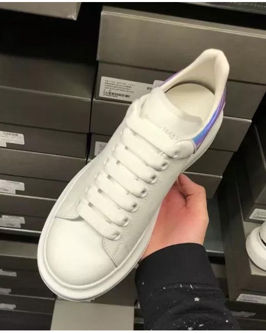 McQueen White Oversized Low-Top Sneakers for men