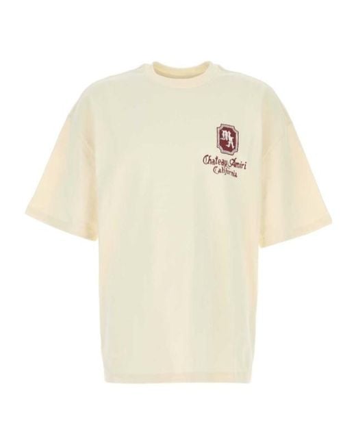 Amiri White Oversize Cotton T-Shirt for men