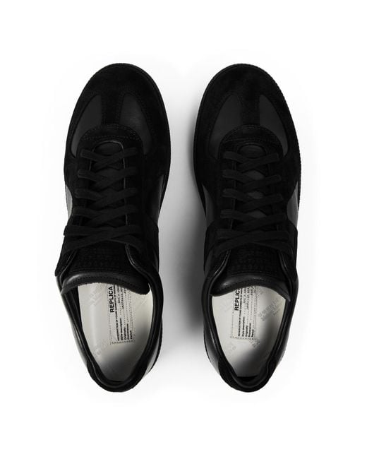 Maison Margiela Black Simple Low-Top Sports Shoes for men