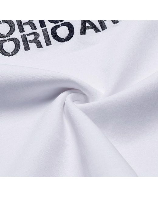 Emporio Armani White Logo Print Sweatshirt for men