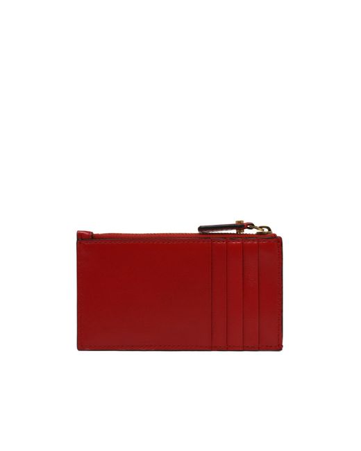 Versace Red Medusa Zip Wallet
