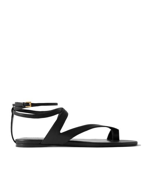 Khaite Black Ankle-Strap Sandal