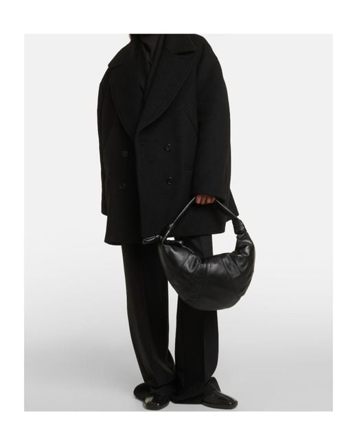 Lemaire Black Fortune Croissant Leather Shoulder Bag