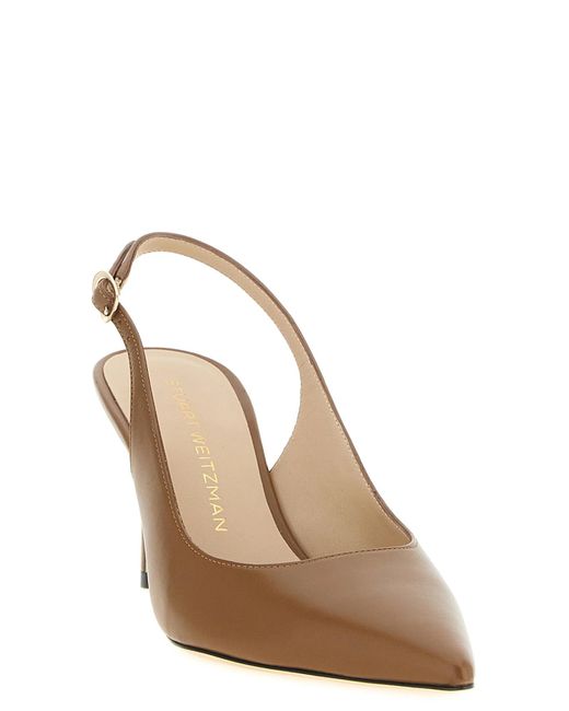 Stuart Weitzman Brown Pointed-Toe High-Heeled Sandals