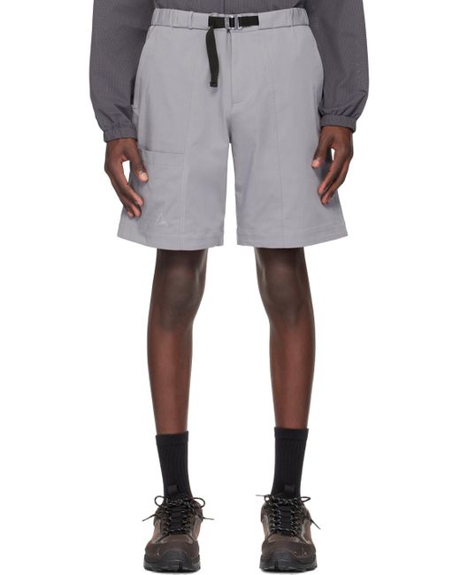 Roa Purple Logo Detailed Elasticated Waistband Shorts for men