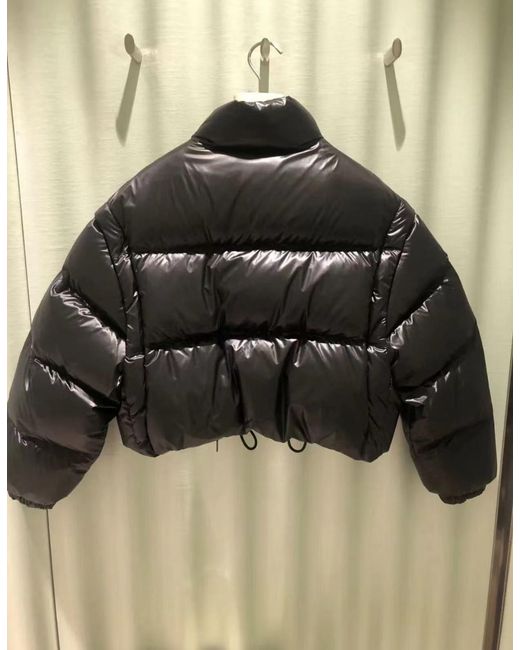 Prada Black Convertible High-Neck Down Jacket