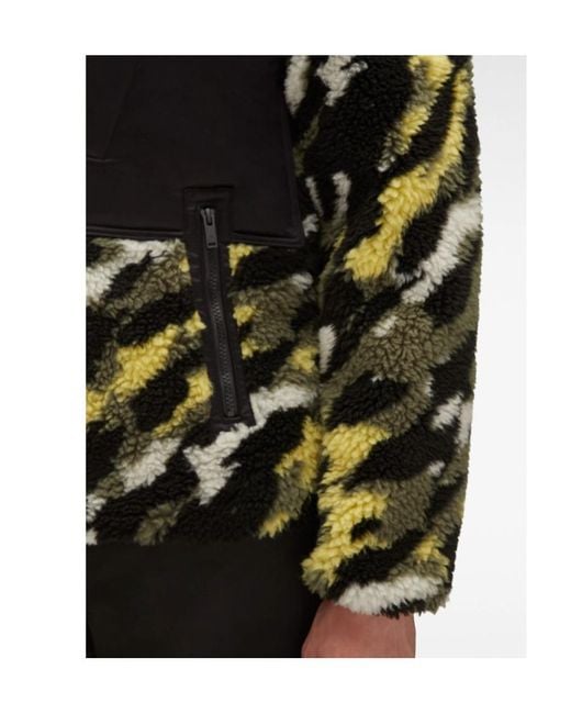 Moose Knuckles Black Printed Velvet Zipper Jacket for men
