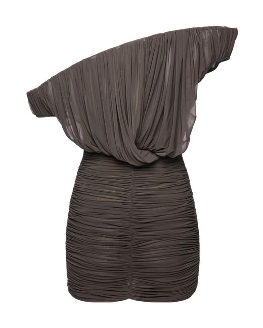 Magda Butrym Gray Asymmetrical Petal Mini Dress