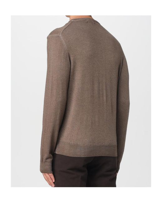 Woolrich Brown Crewneck Knitted Jumper for men