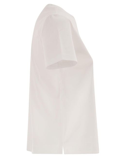 Max Mara White Donata Crewneck T-Shirt