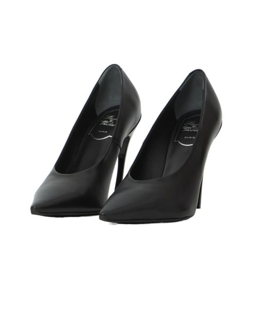 Roger Vivier Black Choc Pointed Heeled Pumps