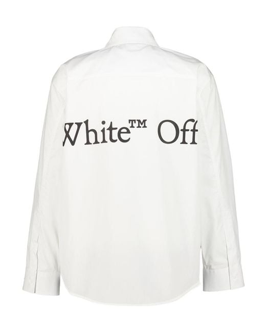 Off-White c/o Virgil Abloh White Bookish Scarf Poplin Shirt for men