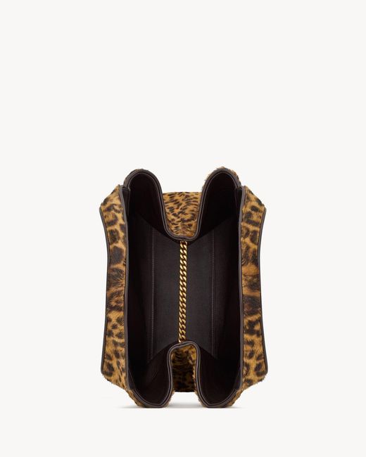 Saint Laurent Brown Animal-Print Tote Bag