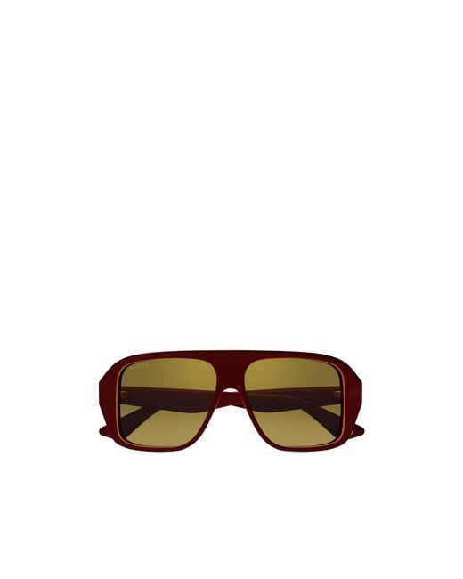 Gucci Brown Eyewear Aviator Frame Sunglasses for men
