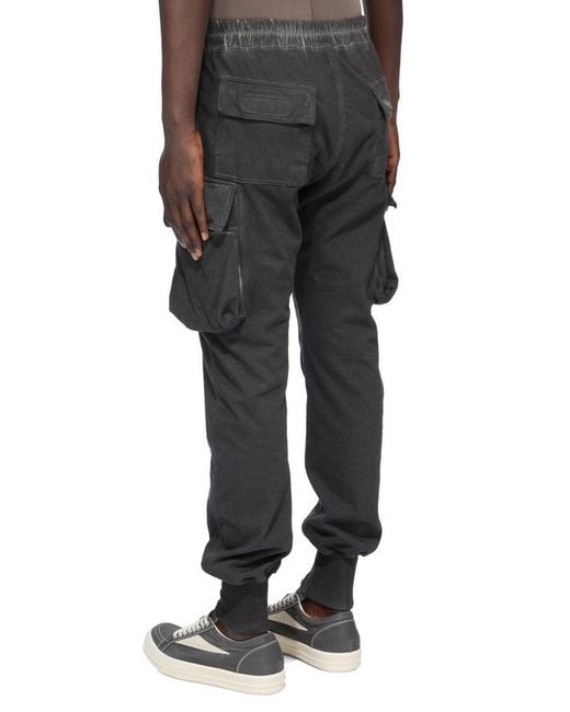 Rick Owens Gray Drawstring Casual Pants for men
