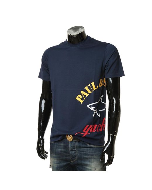 Paul & Shark Blue Logo Logo Short-Sleeved T-Shirt for men