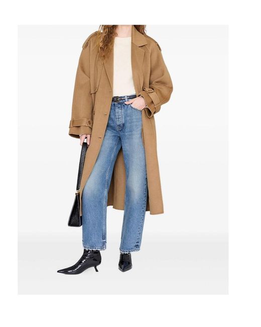 Anine Bing Blue Fritz Straight-Leg Jeans
