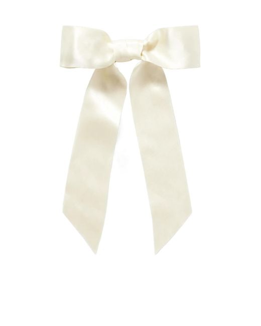 Jennifer Behr White Satin Hair Clip