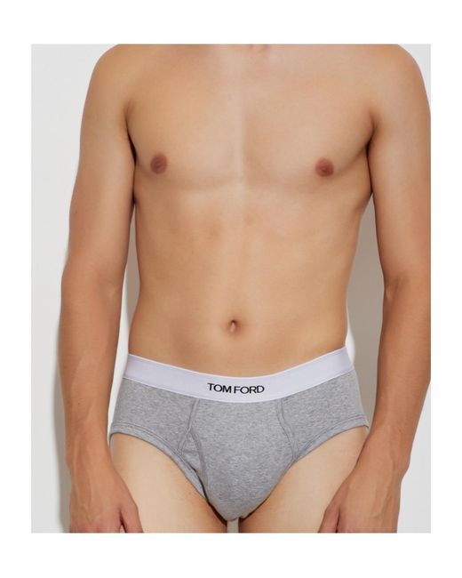 Tom Ford Gray Two-Pack Of Elastic Waistband Underwear for men