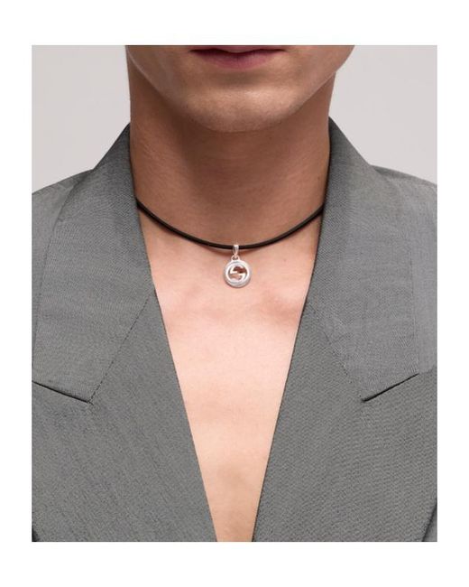 Gucci Metallic Interlocking Magnetic Cord Necklace