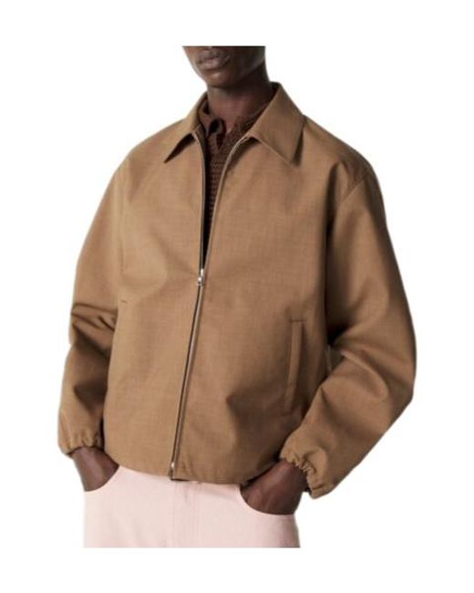 Auralee Brown Oversized Jacket for men