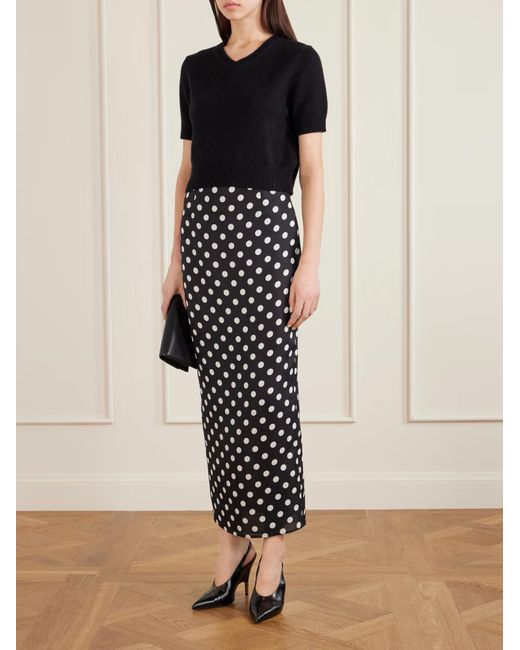 Khaite Black Winton Skirt