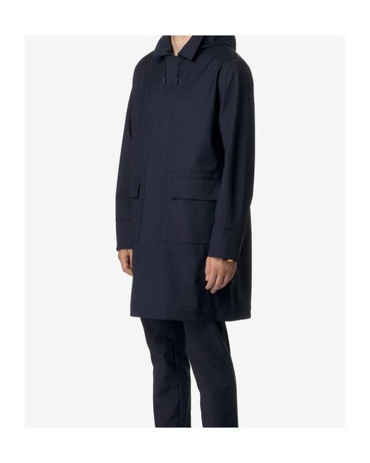K-Way Blue Poirol Water-Repellent Jacket for men