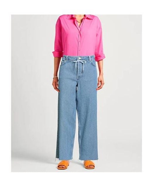 Ganni Blue Wide-Leg Jeans
