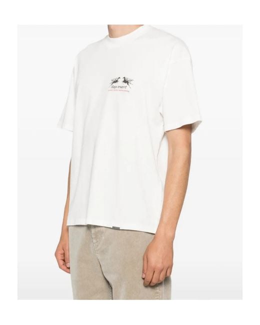 Represent White Graphic Oversized T-Shirt for men