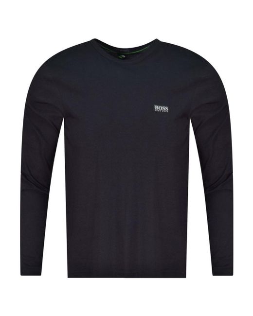 Boss Blue Logo Long-Sleeved T-Shirt for men