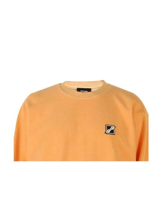 we11done Orange Logo Details Sweater for men