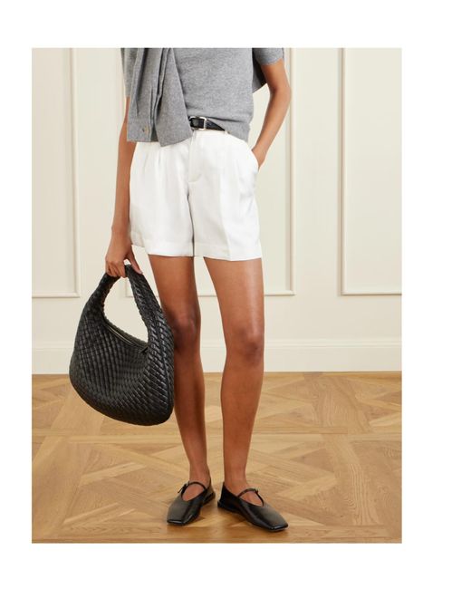 Lisa Yang White Pleated Shorts