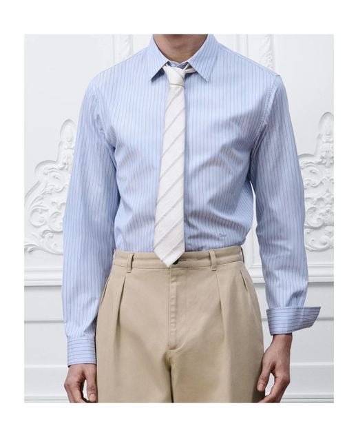Dior Blue Shirt With Embroidery for men