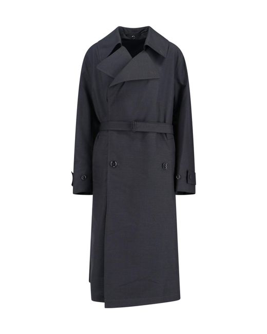 Lemaire Black Trench Coat Whith Detachable Lining