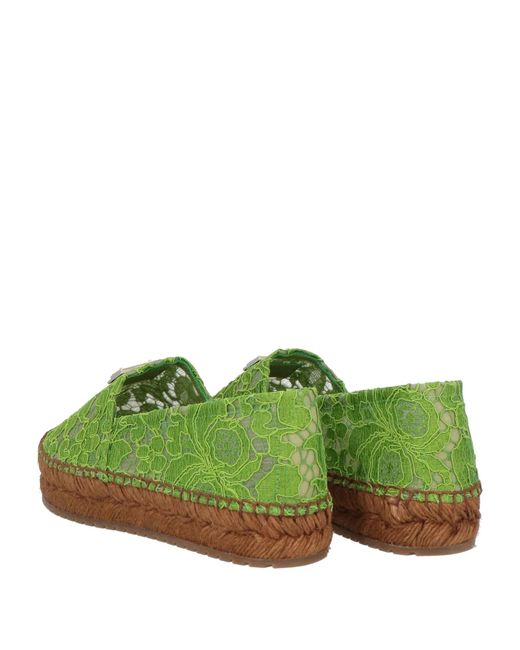 Dolce & Gabbana Green Solid Color Espadrilles
