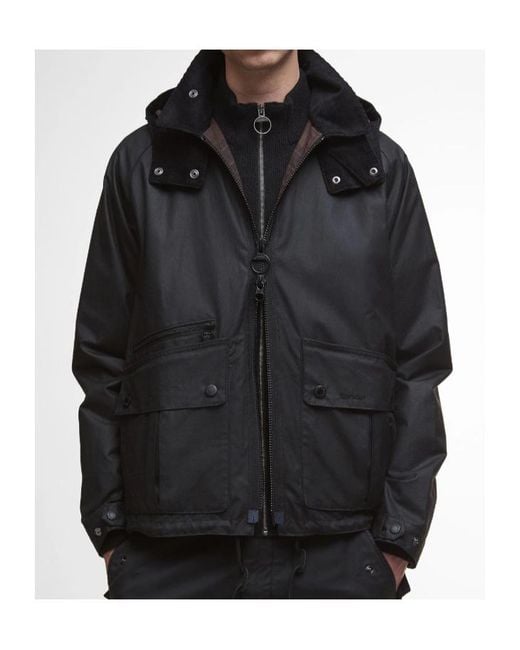 Barbour Blue Long-Sleeved Hooded Cotton Jacket for men