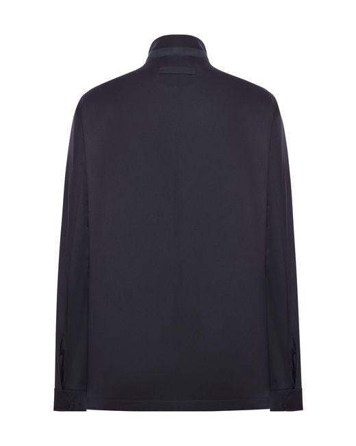 Zegna Blue Water-Repellent Jacket for men